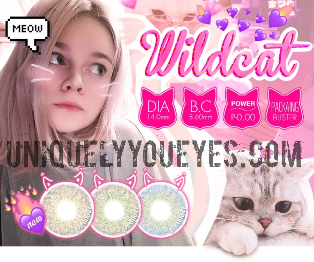 NEW WILDCAT BLUE NATURAL COLORED CONTACTS-Wildcat-UNIQUELY-YOU-EYES
