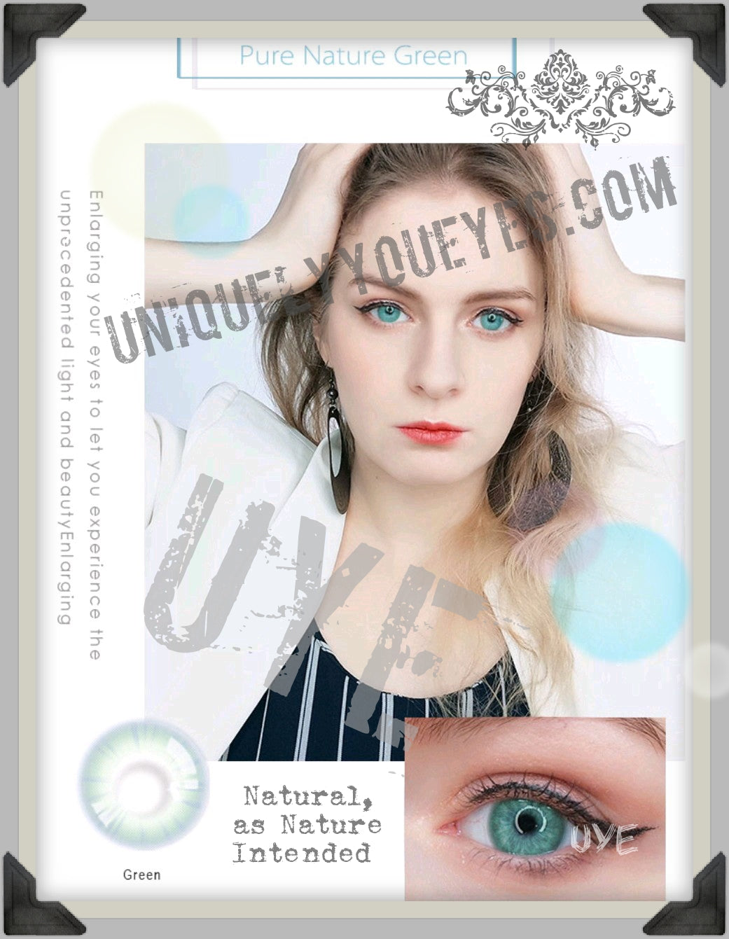 Minty Green PURE NATURE colored contacts-Pure Nature-UNIQUELY-YOU-EYES
