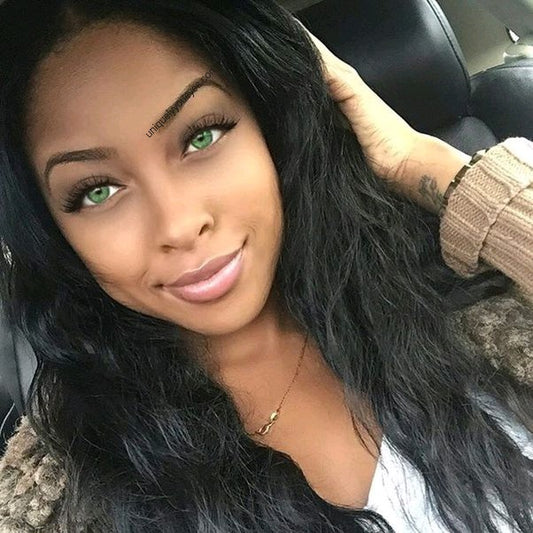 Emerald green eyes black woman beautiful contacts natural