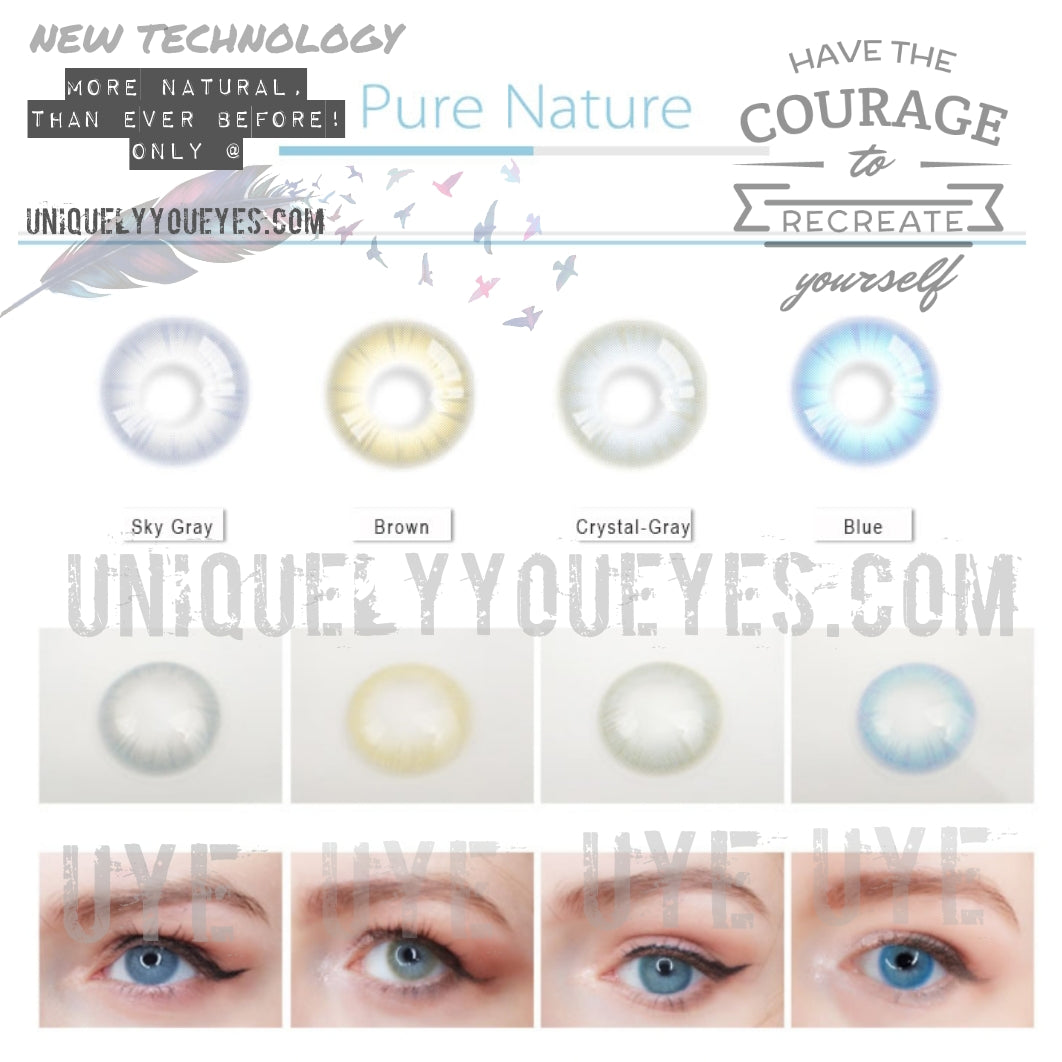 NEW Blue/Brown PURE NATURE COLORED CONTACTS-Pure Nature-UNIQUELY-YOU-EYES