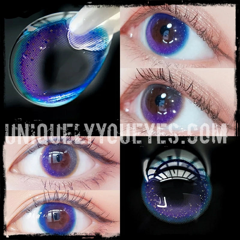 Rainbow NEON Blue COLORED CONTACTS