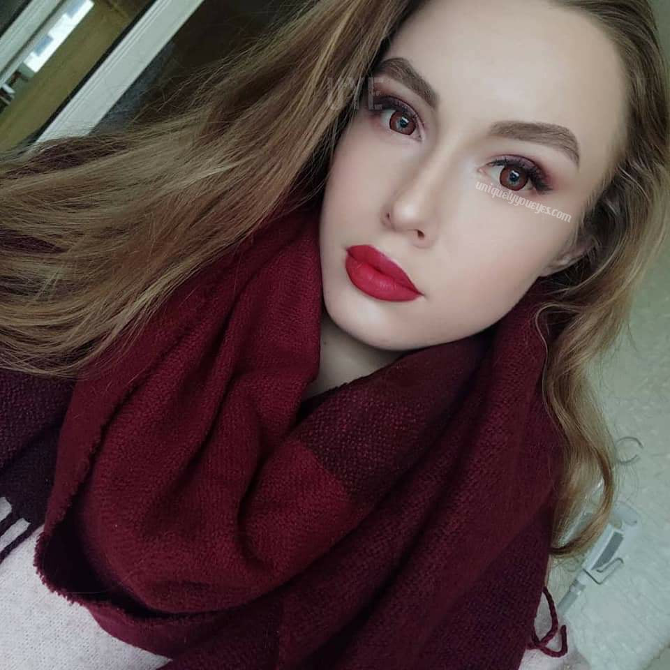 CAPPUCCINO Natural Red Brown colored contacts