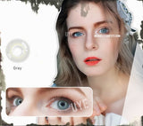 ELECTRICALLY NATURAL Gray Grey Thunder COLORED CONTACT LENS GOSSIP GIRL-GOSSIP GIRL-UNIQUELY-YOU-EYES