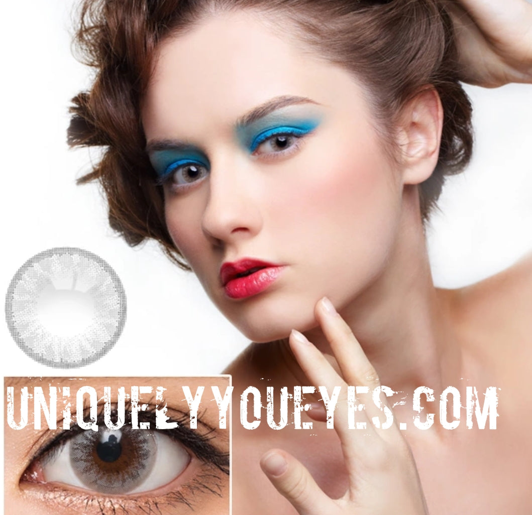 CUSTOMER TOP VOTED NATURAL Glass Ball Gray Colored Contacts-Glass Ball-UNIQUELY-YOU-EYES