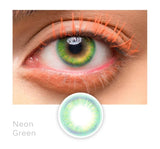 Rainbow NEON GREEN COLORED CONTACTS