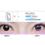 NEW ARRIVAL fairytale GLITTERING Pink Violet POLYFLEX CONTACT LENSES-Glittering-UNIQUELY-YOU-EYES